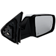 Passenger Side Mirror, Power Adjust, Heated, Power Folding, Chrome, In-glass Signal Light, With Memory, With Puddle Light, No Auto-Dim, With Blind Spot Detection in Glass