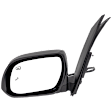 Driver Side Mirror, Power Adjust, Heated, Manual Folding, Paintable, No Signal Light, No Memory, No Puddle Light, with Blind Spot Detection in Glass, For Models without Around View Monitor