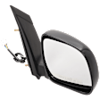 Passenger Side Mirror, Power Adjust, Manual Folding, Heated, Textured Black, No Signal Light, No Memory, No Puddle Light, No Auto-Dimming, No Blind Spot Feature