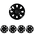 JU26120031 Wheel Cover - Black Lacquer, Plastic, 15 in., 8 spoke, Set of 4, Universal