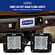 JU97980001 Offroad Light - LED Light Pods, Black, Aluminum, Square, Clear Lens, White Beam, 20 Watts, Set of 2, Universal 