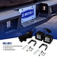 JU97980001 Offroad Light - LED Light Pods, Black, Aluminum, Square, Clear Lens, White Beam, 20 Watts, Set of 2, Universal 