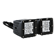 JU97980001 Offroad Light - LED Light Pods, Black, Aluminum, Square, Clear Lens, White Beam, 20 Watts, Set of 2, Universal 