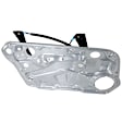 Front, Driver Side Window Regulator, Power, Without Motor, With Panel