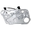 Front, Driver Side Window Regulator, Power, Without Motor, With Panel