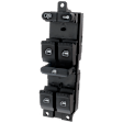 1999-2006 Volkswagen Golf - Front, Driver Side Window Switch, Black, 6-Button
