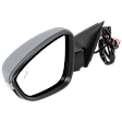 Driver Side Mirror, Power Adjust, Manual Folding, Heated, Paintable, In-housing Signal Light, With memory, No Puddle Light and Auto-Dimming, With BSD in Glass, With Side Object Sensor