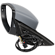 Driver Side Mirror, Power Adjust, Manual Folding, Heated, Paintable, In-housing Signal Light, With memory, No Puddle Light and Auto-Dimming, With BSD in Glass, With Side Object Sensor