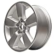 ALY02451U20N Aluminum Silver Wheel, 20 in. X 8 in., 5 x 5.5 in. Bolt Pattern