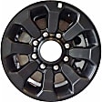 2022 Ram 2500 - Aluminum Matte Black 17x8; 8 x 6.5; 8 Spoke; Factory Replacement New Alloy Wheel, 17 in. x 8 in., 8 x 6.5 Bolt Pattern