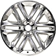 ALY03993U80N Jante Aluminum Polished Wheel - 22 in. X 9.5 in., 6 x 135 mm Bolt Pattern, Sold Individually