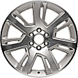 ALY04738U10N Jante Aluminum Silver Wheel - 22 in. X 9 in., 6 x 5.5 in. Bolt Pattern, Sold Individually