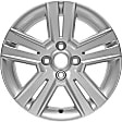 ALY05556U20N Jante Aluminum Silver Wheel - 15 in. X 6 in., 4 x 100 mm Bolt Pattern, Sold Individually