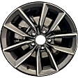 ALY63701U35N Alloy Charcoal Wheel, 17 in. X 7.5 in., 5 x 4.5 in. Bolt Pattern