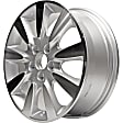 ALY63919U10N Jante Aluminum Silver Wheel - 17 in. X 6.5 in., 5 x 4.5 in. Bolt Pattern, Sold Individually