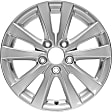 2012 Honda Civic - Aluminum Silver Wheel, ALLOY WHEEL; 16 X 6.5; 10 SPOKE; 5 LUG; 4.5 INCH BP; NEW REPLICA; ALL PAINTED SILVER, 16 in. x 6.5 in., 5 x 114.3 mm Bolt Pattern