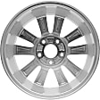 2012 Honda Civic - Aluminum Silver Wheel, ALLOY WHEEL; 16 X 6.5; 10 SPOKE; 5 LUG; 4.5 INCH BP; NEW REPLICA; ALL PAINTED SILVER, 16 in. x 6.5 in., 5 x 114.3 mm Bolt Pattern
