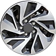 2016 Honda Civic - Aluminum Wheel, charcoal gray; machined & painted; 16x7; Bolt Circle: 5 on 4.5; 10 Spoke, 16 in. x 7 in., 5 x 4.5 in. Bolt Pattern