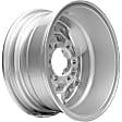 ALY69346U10N Jante Aluminum Silver Wheel - 15 in. X 7 in., 6 x 5.5 in. Bolt Pattern, Sold Individually