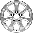 ALY69495U20N Jante Aluminum Silver Wheel - 16 in. X 6.5 in., 5 x 4.5 in. Bolt Pattern, Sold Individually
