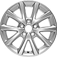 2016 Volkswagen Jetta - Aluminum Silver Wheel, Factory Replacement (Associated Hollander Numbers: 70006; 70008); OE: 1K0-601-025-CQ-828, 16 in. x 6.5 in., 5 x 112 mm Bolt Pattern