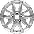 ALY70777U20N Jante Aluminum Silver Wheel - 16 in. X 6 in., 5 x 115 mm Bolt Pattern, Sold Individually