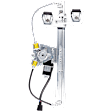 Rear, Driver Side Power Window Regulator, With Motor