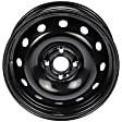 STL08077U45N Steel Painted Black Wheel - 15 in. X 6 in., 4 x 100 mm Bolt Pattern, Sold Individually