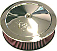 60-1440 Air Cleaner Assembly - Chrome Top, Red Filter, Cotton Gauze, Universal, Assembly