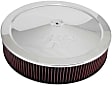 60-1640 Air Cleaner Assembly - Chrome Top, Red Filter, Cotton Gauze, Universal, Assembly