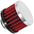 62-1330 Crankcase Breather - Chrome Top, Black Base, Universal