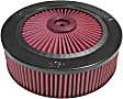 66-3150 Air Cleaner Assembly - Black & Red Top, Red Filter, Cotton Gauze, Universal, Assembly