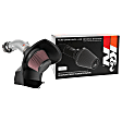 K&N Cold Air Intake - Premium High Flow, Lifetime Washable Filter, Guaranteed Horsepower Increase - 69-8758TS