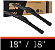 92-1818 Front, Driver and Passenger Side Edge Series Wiper Blade, Frameless 18 in.