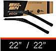 2014 Ram 2500 - Front, Driver and Passenger Side Wiper Blade, Frameless, 22 in., Edge Series