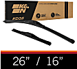 2021 Kia Forte5 - Front, Driver and Passenger Side Wiper Blade, Frameless, Driver: 26 in.; Passenger: 16 in., Edge Series
