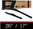 92-2617 Front, Driver and Passenger Side Edge Series Wiper Blade, Frameless Driver