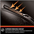 2015 Jeep Cherokee - Front, Driver and Passenger Side Wiper Blade, Frameless, Driver: 26 in.; Passenger: 18 in., Edge Series