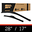 92-2817 Front, Driver and Passenger Side Edge Series Wiper Blade, Frameless Driver