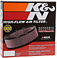 E-3750 Universal Air Filter - Red, Cotton Gauze, Washable, Direct Fit, Sold Individually