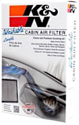 K&N Premium Cabin Air Filter - Lifetime, Washable - VF1001