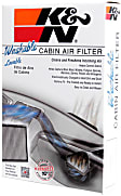 K&N Premium Cabin Air Filter - Lifetime, Washable - VF1001