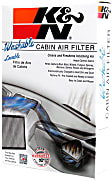 K&N Premium Cabin Air Filter - Lifetime, Washable - VF1012