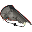 Passenger Side Tail Light, with Bulb, Halogen, Clear and Red Lens, Sedan