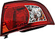 Passenger Side, Outer Tail Light, with Bulb, Halogen, Clear and Red Lens