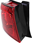 Driver Side, Outer Tail Light, with Bulb, Halogen, Clear and Red Lens