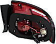 Driver Side, Outer Tail Light, with Bulb, Halogen, Clear and Red Lens