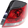Passenger Side Tail Light, with Bulb, Halogen, Clear and Red Lens