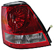 Driver Side Tail Light, with Bulb, Halogen, Clear and Red Lens