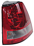 Driver Side Tail Light, with Bulb, Halogen, Clear and Red Lens